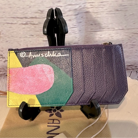NWT Anuschka Women’s Hand Painted Leather RFID Credit Card Holder Case Wallet - Picture 4 of 10
